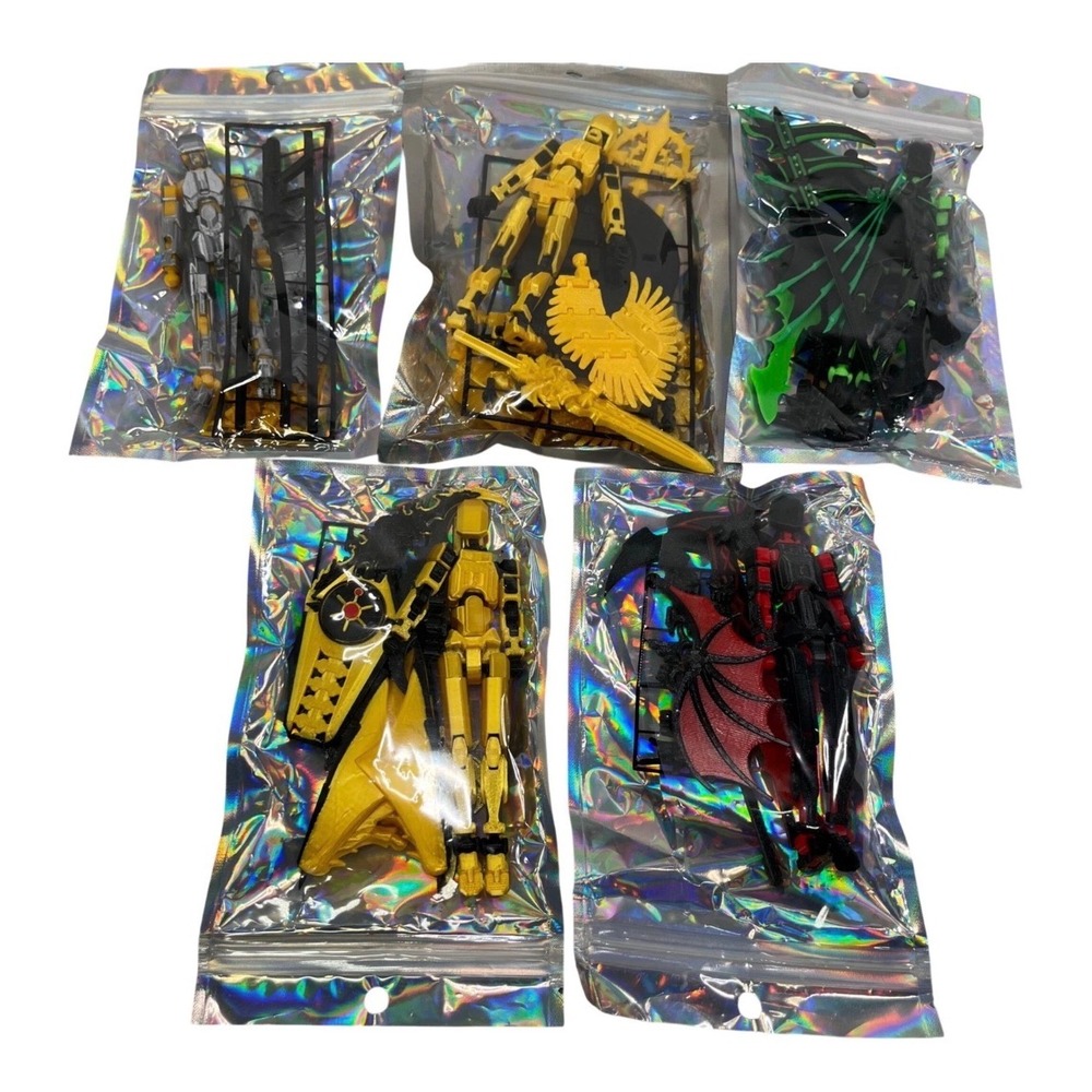 T13 Action Figure Set 5 Pack 3D Printed Articulated Robot Dummy Figures Set